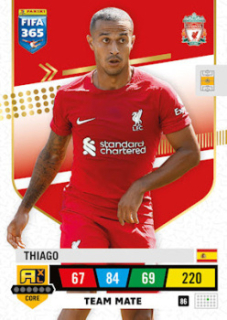 Thiago Liverpool 2023 FIFA 365 Team Mate #86
